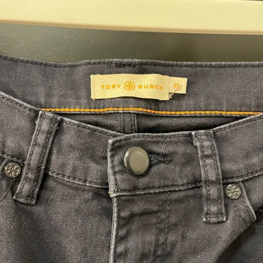 Tory Burch Navy Straight Jeans Size 25 Cotton